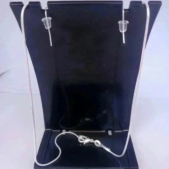 Handcrafted Beaded Silver Earrings, and Necklace Set - Picture 5 of 5